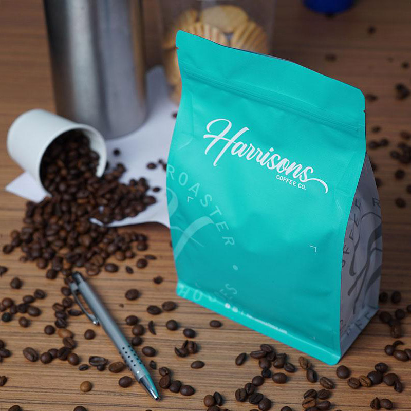 Beg Zipper Gusset Side Kopi dengan Injap Alu Di dalam